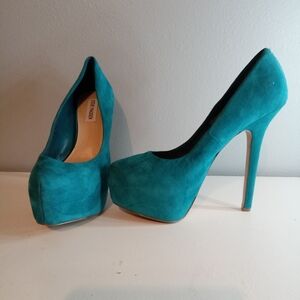 Steve Madden Teal Platform Heels